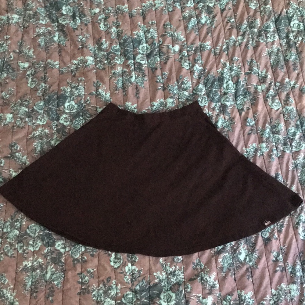 Superdry black jersey a-Line skirt elastic waist M